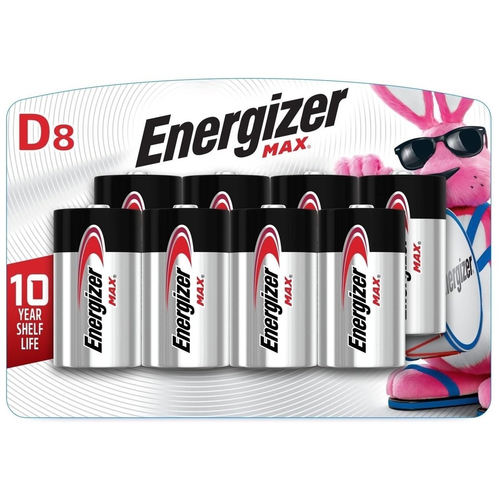 Energizer MAX (8 pack) D Alkaline Batteries #E95BP-8H